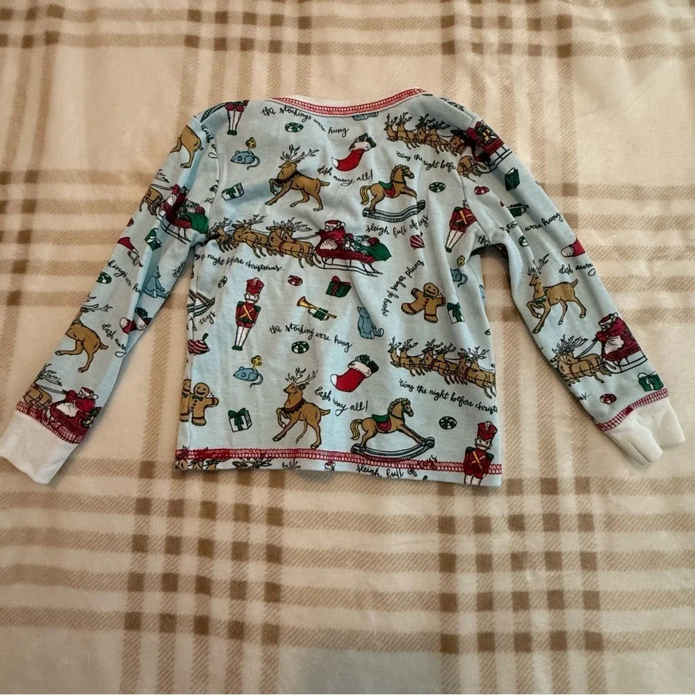 Mud Pie Baby Christmas Pajamas Set Twas The Night Before Christmas Blue 9-12M
